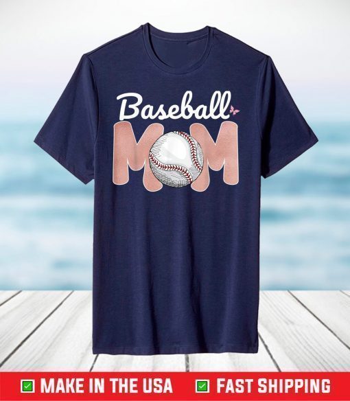 Baseball Mom Pink Funny Softball Mom Mother's Day 2021 T-Shirt