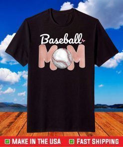 Baseball Mom Pink Funny Softball Mom Mother's Day 2021 T-Shirt