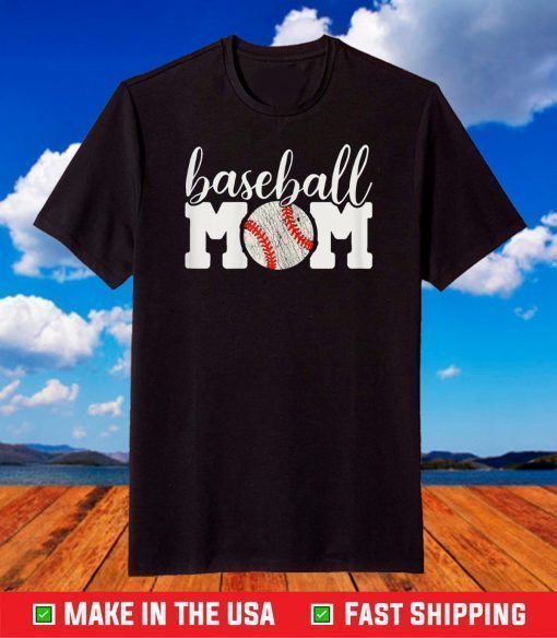 Baseball Mom Shirt Gift - Cheering Mother of Boys Outfit T-Shirt