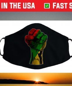 Black History Month Fist Face Mask