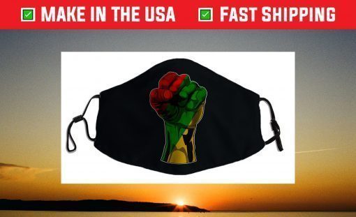 Black History Month Fist Face Mask