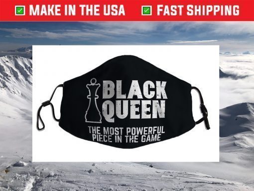 Black Queen Most Powerful Chess African American Face Mask