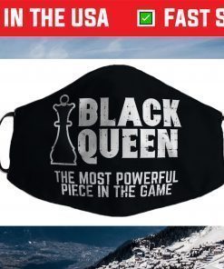 Black Queen Most Powerful Chess African American Filter Face Mask