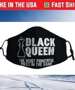 Black Queen Most Powerful Chess African American Face Mask