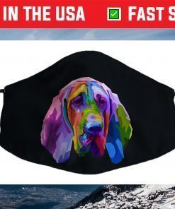 Bloodhound colorful pop art portrait for dog owners Face Mask