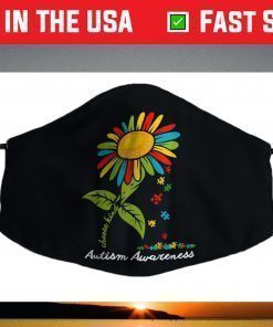 Choose Kind Autism Awareness Month Women Sunflower Mom Face Mask