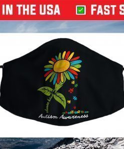 Choose Kind Autism Awareness Month Women Sunflower Mom Face Mask