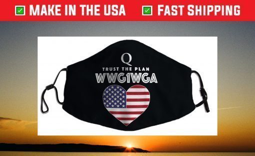 Clothing Qanon WWG1WGA Q Anon MAGA Trust The Plan Great Awakening Face Mask