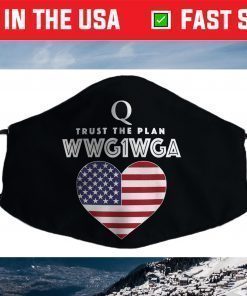 Clothing Qanon WWG1WGA Q Anon MAGA Trust The Plan Great Awakening Face Mask