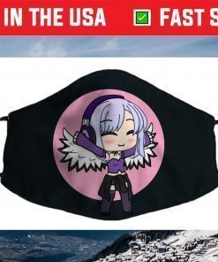 Cute Chibi style Kawaii Anime Girl with wings Face Mask