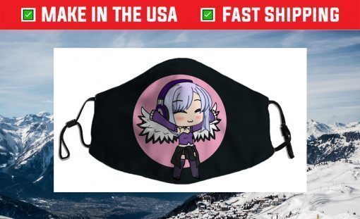 Cute Chibi style Kawaii Anime Girl with wings Face Mask