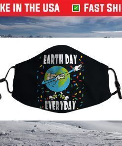 Dabbing Earth-Day Planet Gift Idea Funny Happy Love Face Mask