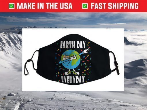 Dabbing Earth-Day Planet Gift Idea Funny Happy Love Face Mask