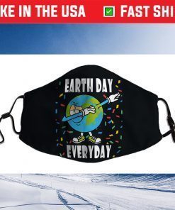 Dabbing Earth-Day Planet Gift Idea Funny Happy Love Face Mask