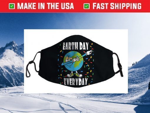 Dabbing Earth-Day Planet Gift Idea Funny Happy Love Face Mask