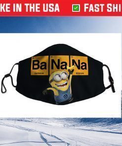 Despicable Me Minions Banana Elemental Square Happy Portrait Face Mask