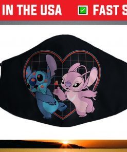 Disney Lilo and Stitch Angel Heart Kisses Face Mask