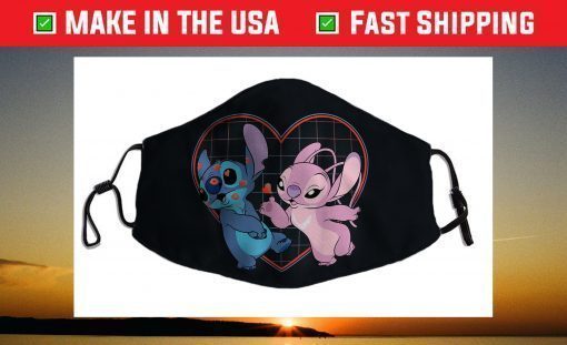 Disney Lilo and Stitch Angel Heart Kisses Face Mask