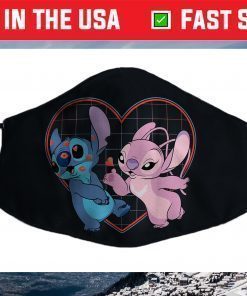 Disney Lilo and Stitch Angel Heart Kisses Face Mask