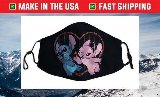 Disney Lilo and Stitch Angel Heart Kisses Face Mask