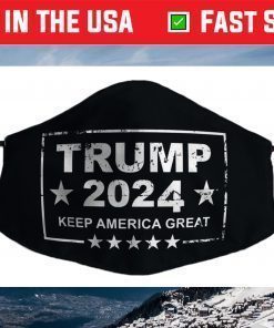 Distressed Trump 2024 USA Keep America Great Face Mask