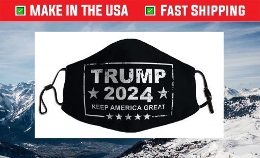 Distressed Trump 2024 USA Keep America Great Face Mask