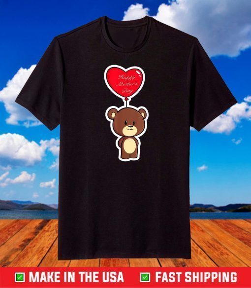 Funny 90s Japanese Kawaii Mother's Day Heart Bear Cartoon T-Shirt - Image 2