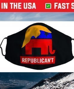 Funny Anti-Repubiclan, Pro-Liberal, RepubliCAN'T Face Mask