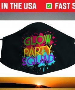 Glow Party Squad Funny Halloween Group Face Mask