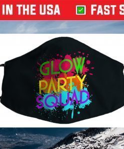 Glow Party Squad Funny Halloween Group Face Mask