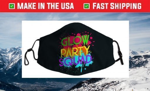 Glow Party Squad Funny Halloween Group Face Mask