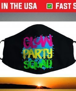 Glow Party Squad Paint Splatter Effect Glow Party Face Mask