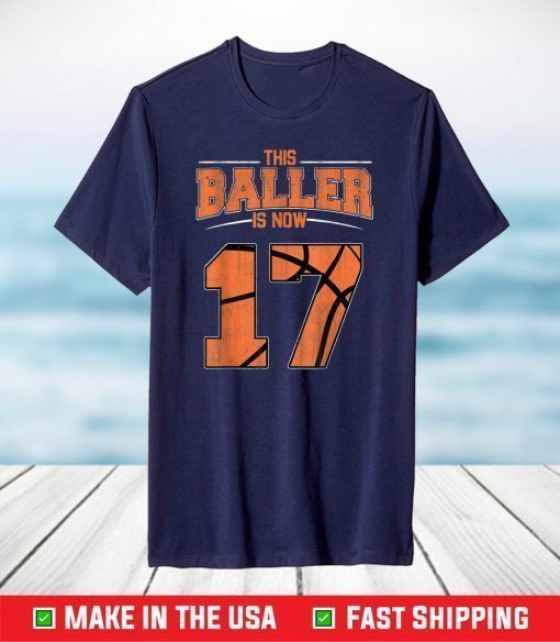 Happy Birthday 17 Year Old Basketball Boys Seventeenth 2004 T-Shirt