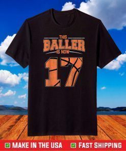 Happy Birthday 17 Year Old Basketball Boys Seventeenth 2004 T-Shirt