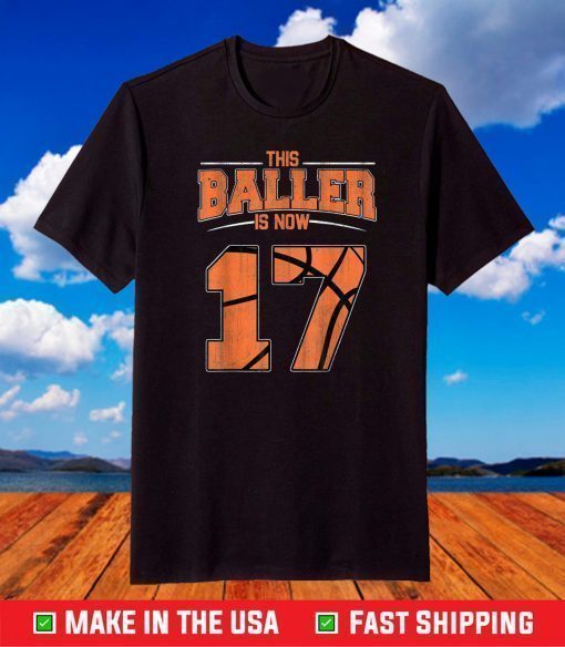 Happy Birthday 17 Year Old Basketball Boys Seventeenth 2004 T-Shirt