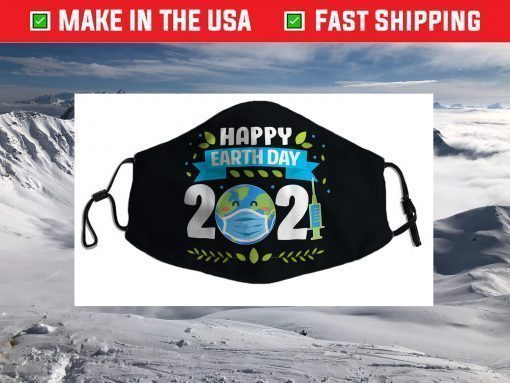 Happy Earth Day 2021 Planet Earth Wearing Mask Cloth Face Mask