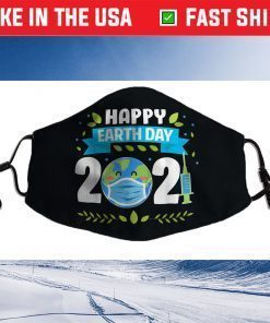 Happy Earth Day 2021 Planet Earth Wearing Mask Cloth Face Mask