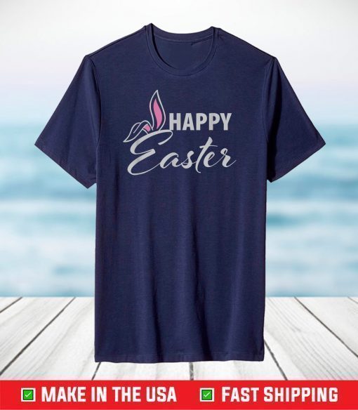 Happy Easter with rabbit ears, Easter greetings with ears Classic T-Shirt