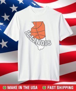 Illinois is the fight illini state. Illinois IL basketball T-Shirt