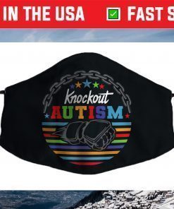 Knockout Autism Fighter Warrior Autism Awareness Day Face Mask