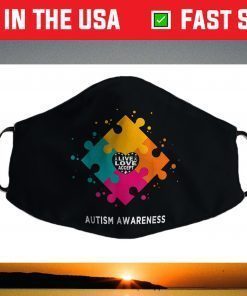 Live Love Accept Autism Awareness, Autism Mom Face Mask