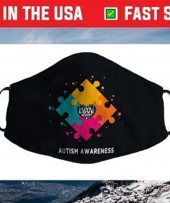 Live Love Accept Autism Awareness, Autism Mom Face Mask