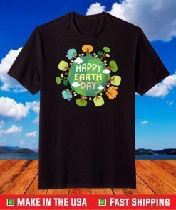 Love Earth Day Everyday Earth Day Tree Flowers Design T-Shirt