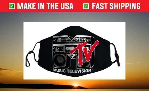 MTV Logo Red Boombox Graphic Face Mask