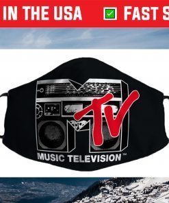 MTV Logo Red Boombox Graphic Face Mask