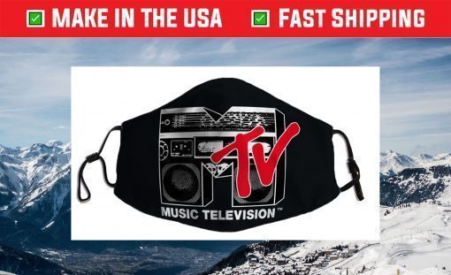 MTV Logo Red Boombox Graphic Face Mask