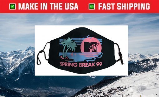 MTV Pastel Colors Beach Spring Break Logo Face Mask