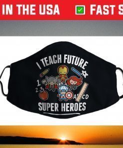 Marvel Avengers Classic I Teach Super Heroes Graphic Face Mask