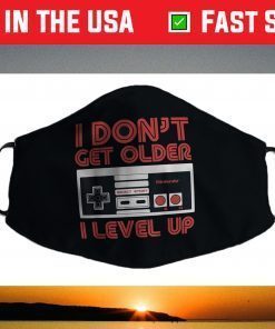 Nintendo I Don't Get Older I Level Up SNES Controller Face Mask