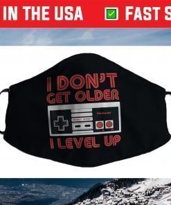 Nintendo I Don't Get Older I Level Up SNES Controller Face Mask